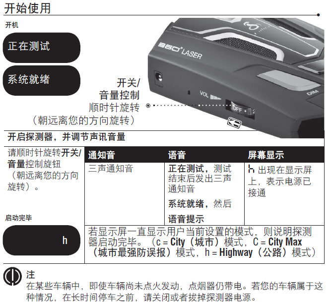 美国眼镜蛇电子狗 SPXc5800操作说明